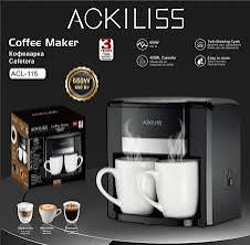 Ackiliss Coffee Machine with 2 Mugs
